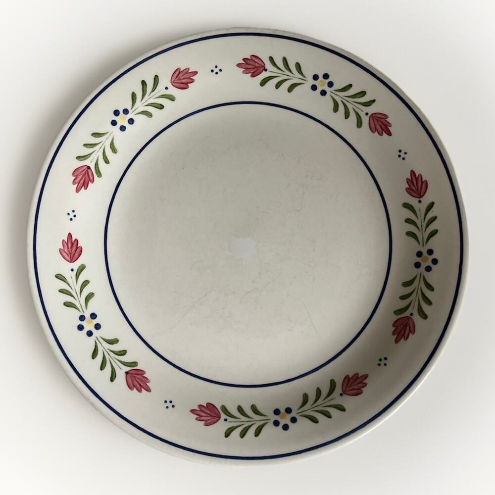 Vintage Johnson Brothers Provincial Salad Plate Floral Rim Blue Ring Discontinue